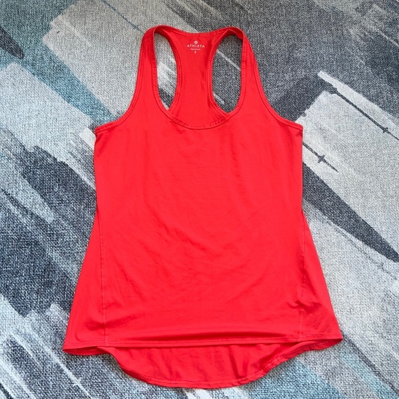 Athleta Tops - ATHLETA Size S Red Polyester/Spandex Mix Tank Top